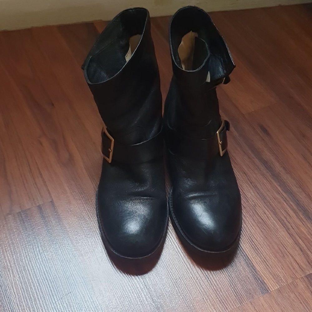 Jimmy Choo Black Leather Ankle Boots